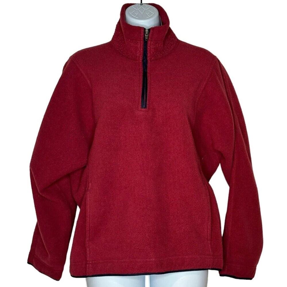 VIntage Patagonia Fleece Pullover Size M Red Burgundy 1/4 Zip USA